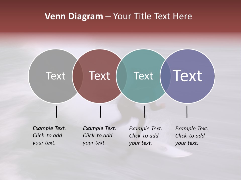 Long Exposure Showing The Speed And Intensity Of The Surf And The Surfer. Photo Taken Along The Central Coast Of California PowerPoint Template