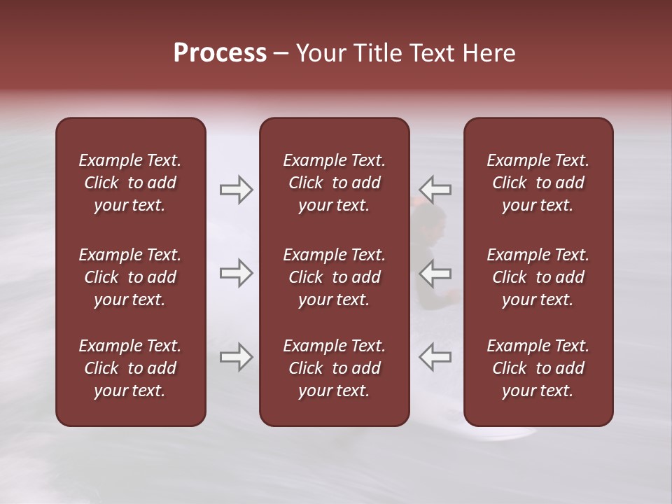 Long Exposure Showing The Speed And Intensity Of The Surf And The Surfer. Photo Taken Along The Central Coast Of California PowerPoint Template