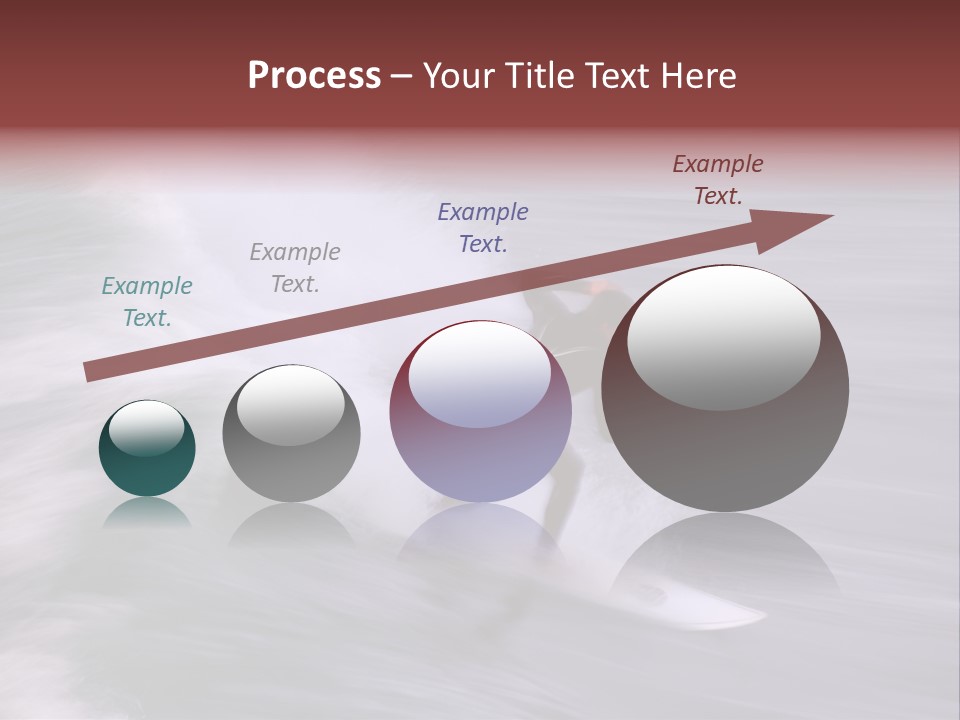Long Exposure Showing The Speed And Intensity Of The Surf And The Surfer. Photo Taken Along The Central Coast Of California PowerPoint Template