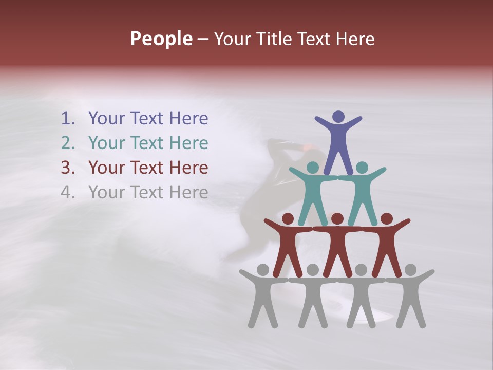 Long Exposure Showing The Speed And Intensity Of The Surf And The Surfer. Photo Taken Along The Central Coast Of California PowerPoint Template