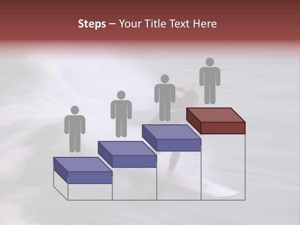 Long Exposure Showing The Speed And Intensity Of The Surf And The Surfer. Photo Taken Along The Central Coast Of California PowerPoint Template