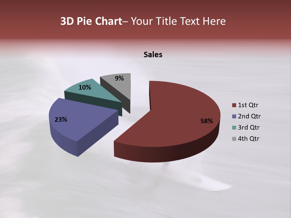 Long Exposure Showing The Speed And Intensity Of The Surf And The Surfer. Photo Taken Along The Central Coast Of California PowerPoint Template