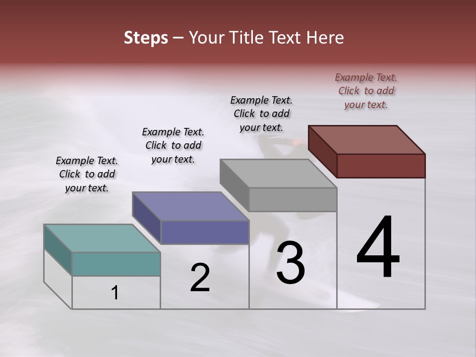 Long Exposure Showing The Speed And Intensity Of The Surf And The Surfer. Photo Taken Along The Central Coast Of California PowerPoint Template