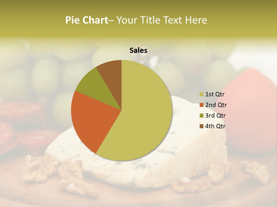 Grape, Cheese With Nuts And Sausage PowerPoint Template