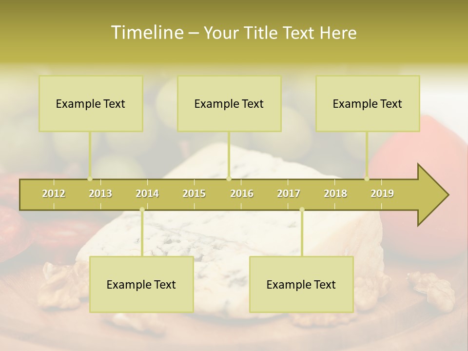 Grape, Cheese With Nuts And Sausage PowerPoint Template