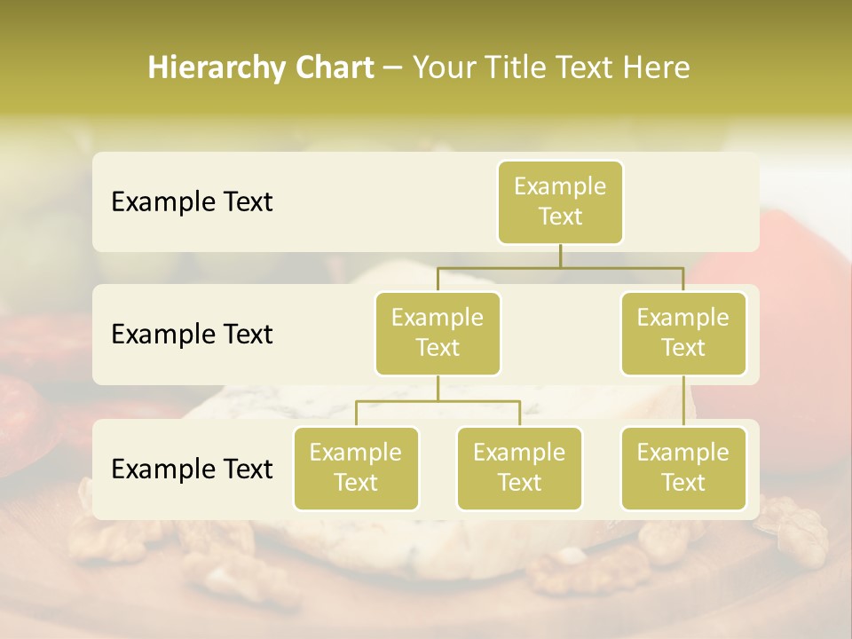 Grape, Cheese With Nuts And Sausage PowerPoint Template