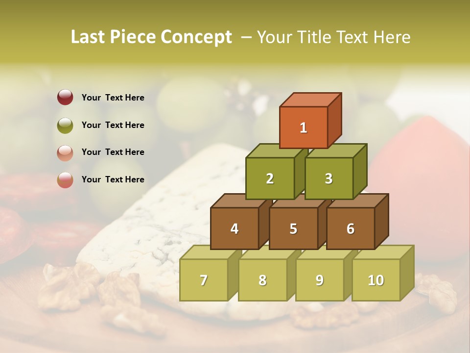 Grape, Cheese With Nuts And Sausage PowerPoint Template