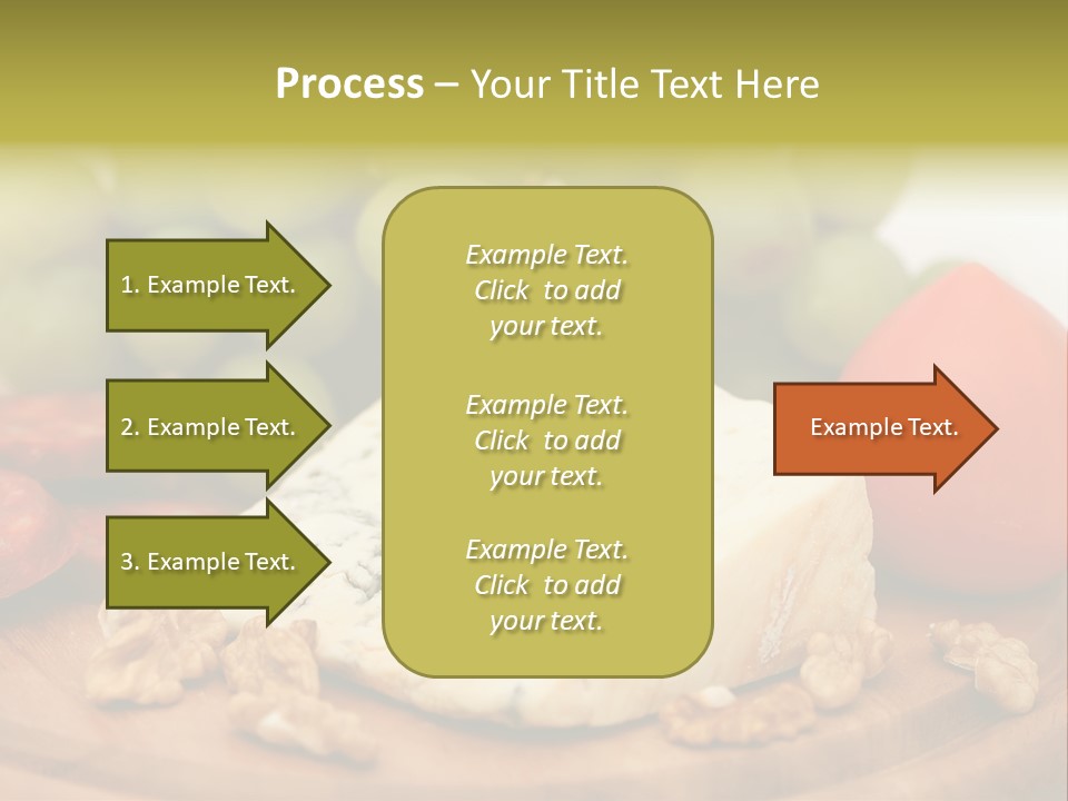 Grape, Cheese With Nuts And Sausage PowerPoint Template