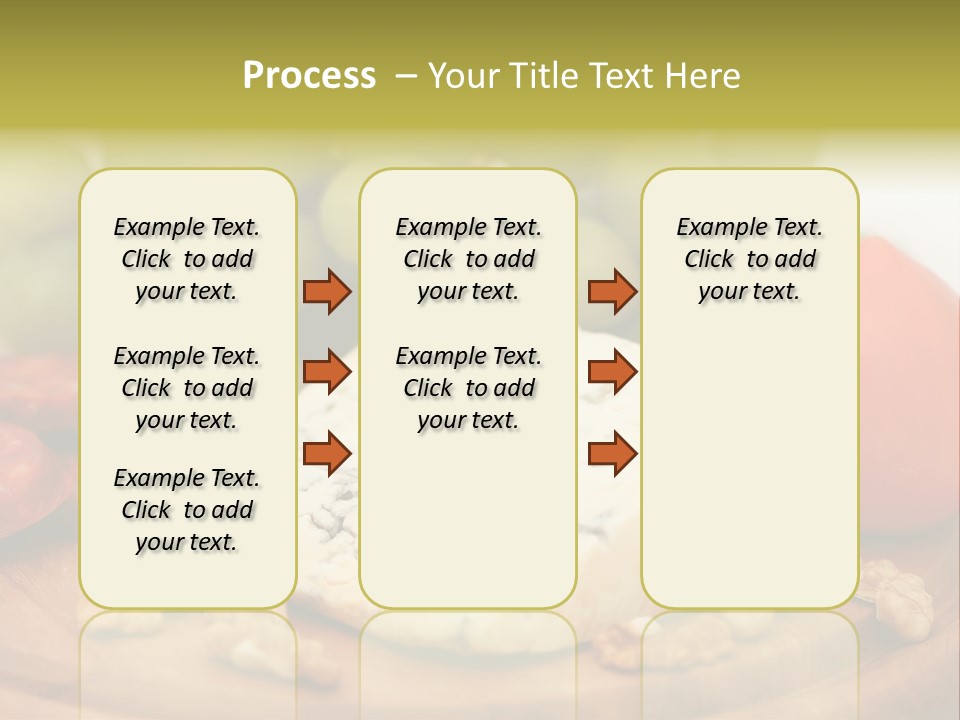 Grape, Cheese With Nuts And Sausage PowerPoint Template