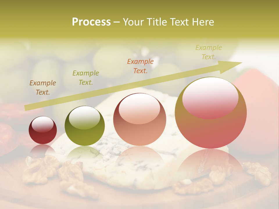 Grape, Cheese With Nuts And Sausage PowerPoint Template