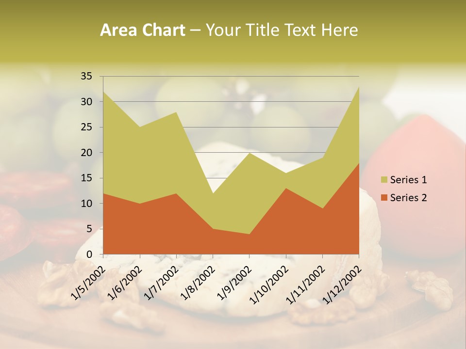 Grape, Cheese With Nuts And Sausage PowerPoint Template