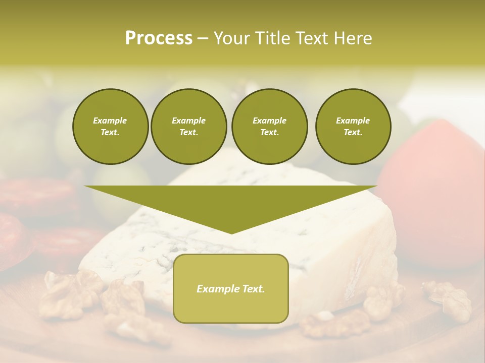 Grape, Cheese With Nuts And Sausage PowerPoint Template
