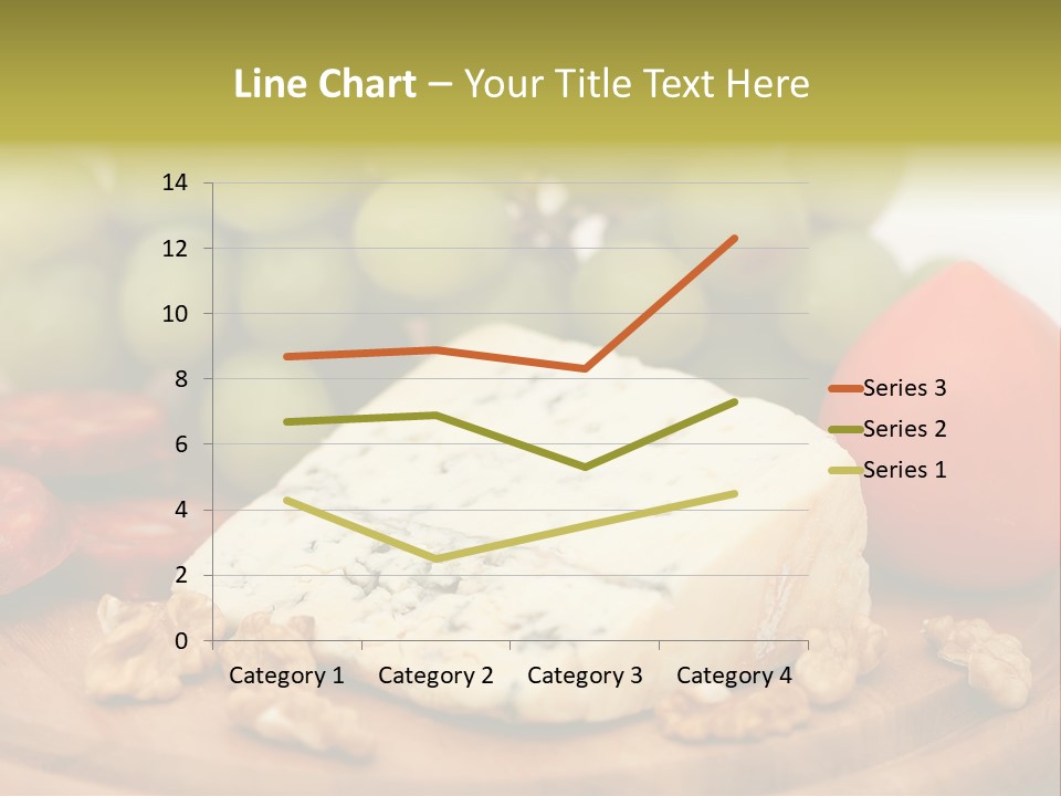 Grape, Cheese With Nuts And Sausage PowerPoint Template