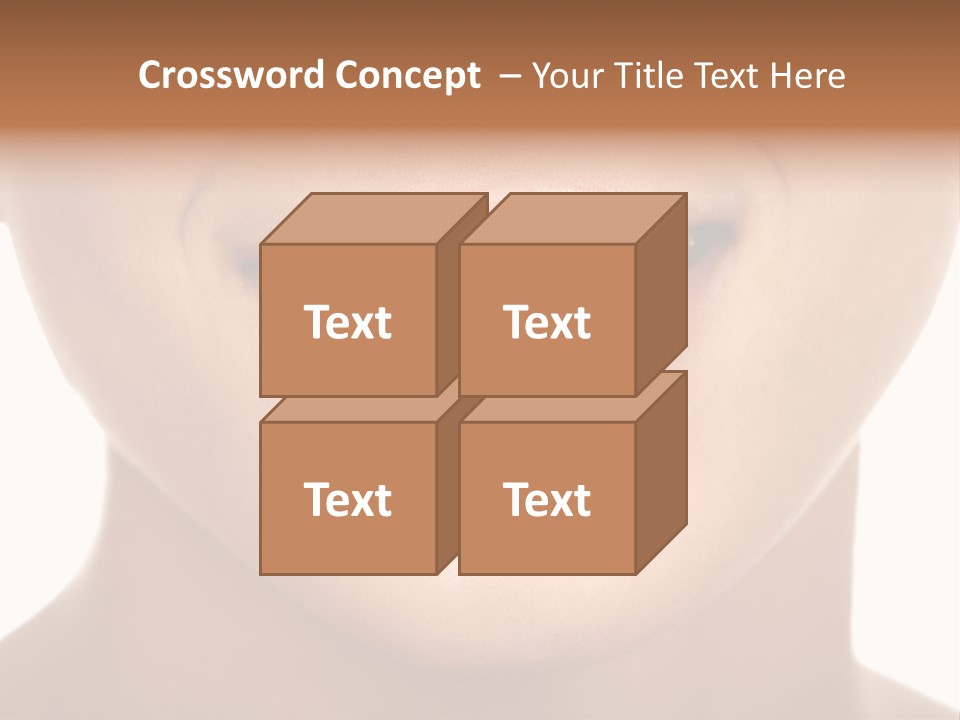 Smiling Woman Mouth With Great Teeth. Over White Background PowerPoint Template