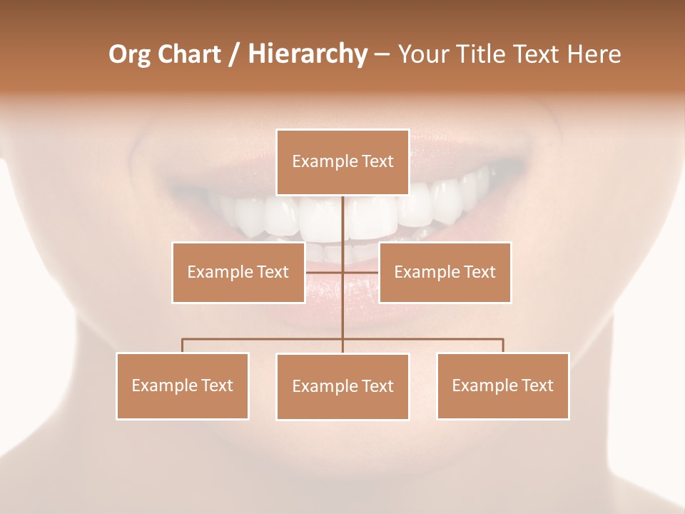 Smiling Woman Mouth With Great Teeth. Over White Background PowerPoint Template