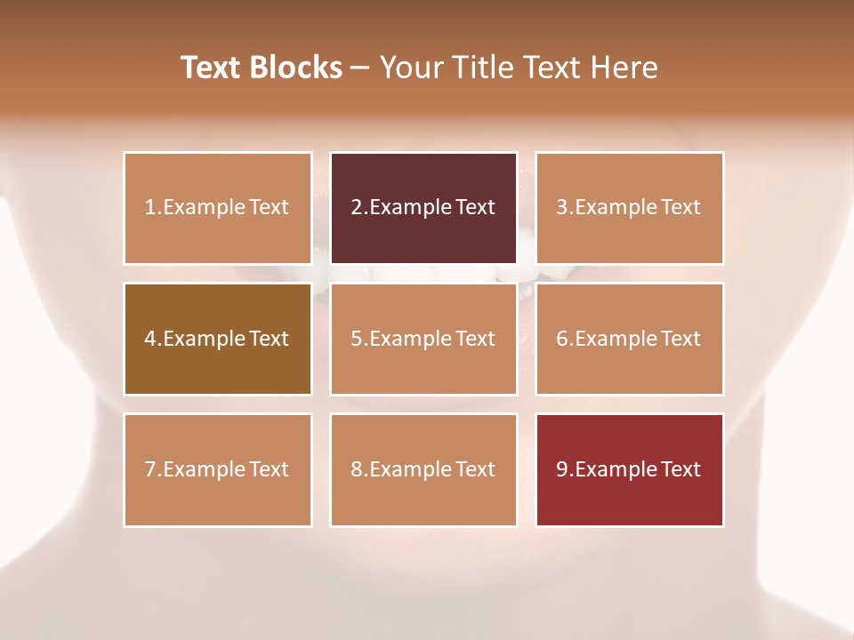 Smiling Woman Mouth With Great Teeth. Over White Background PowerPoint Template