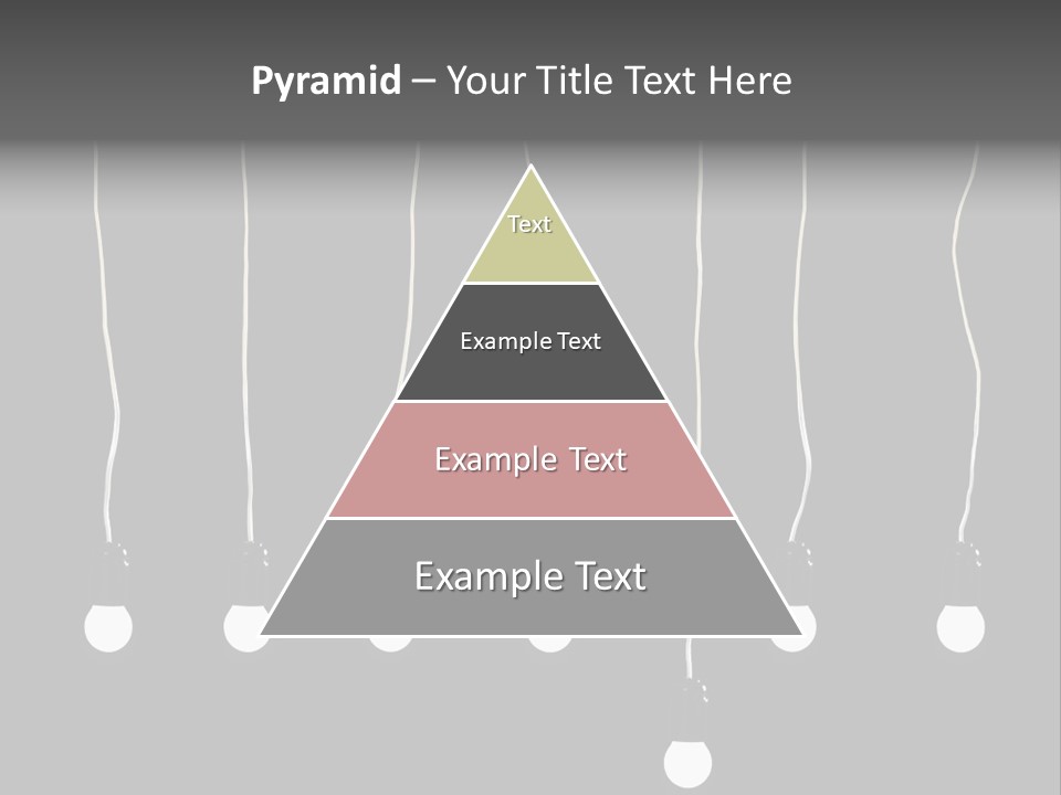 Seven Electric Lamps On A Black Background PowerPoint Template