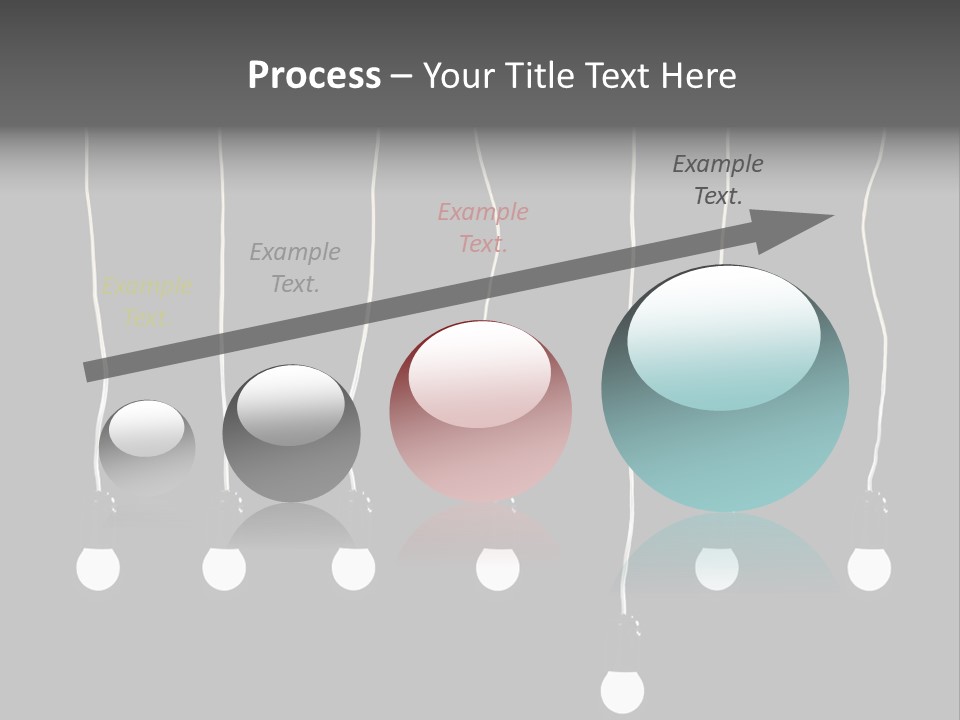 Seven Electric Lamps On A Black Background PowerPoint Template