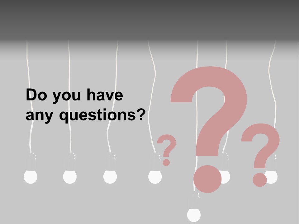 Seven Electric Lamps On A Black Background PowerPoint Template