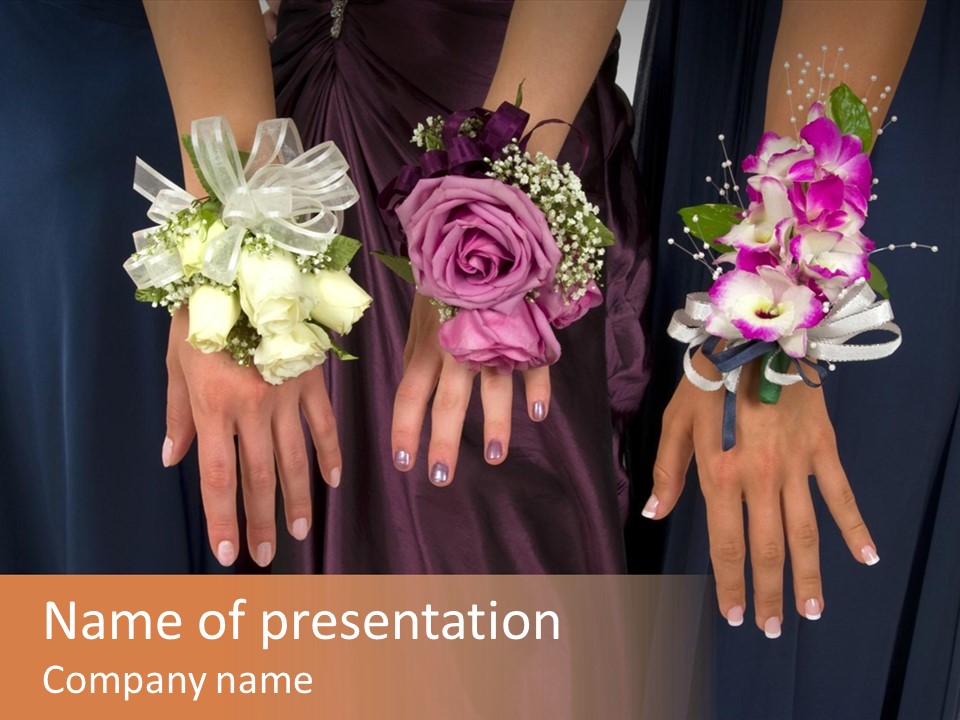 Prom Or Wedding Corsages PowerPoint Template