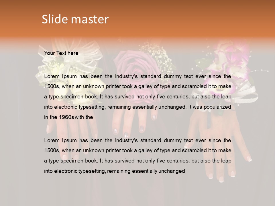 Prom Or Wedding Corsages PowerPoint Template