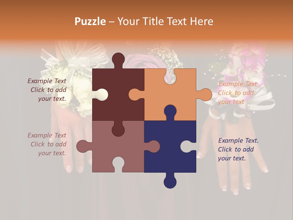 Prom Or Wedding Corsages PowerPoint Template