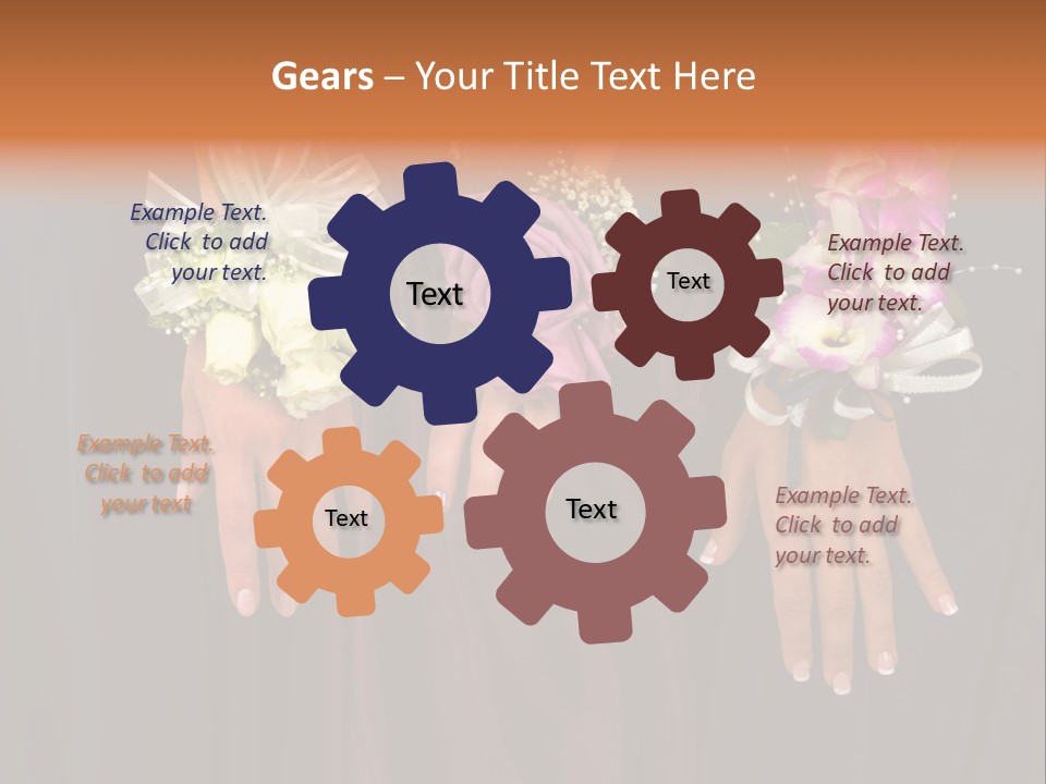 Prom Or Wedding Corsages PowerPoint Template