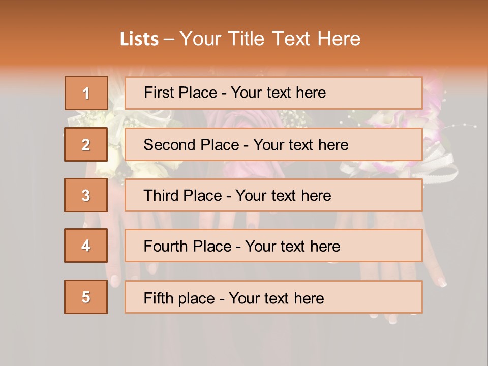 Prom Or Wedding Corsages PowerPoint Template