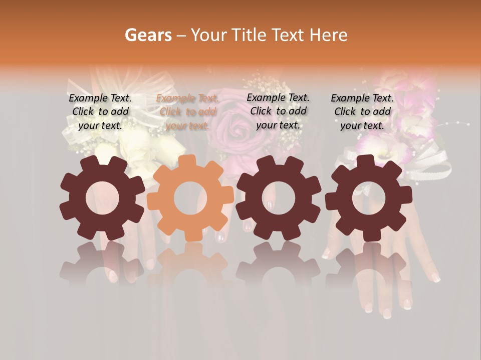 Prom Or Wedding Corsages PowerPoint Template