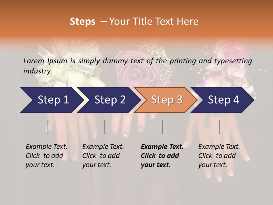 Prom Or Wedding Corsages PowerPoint Template