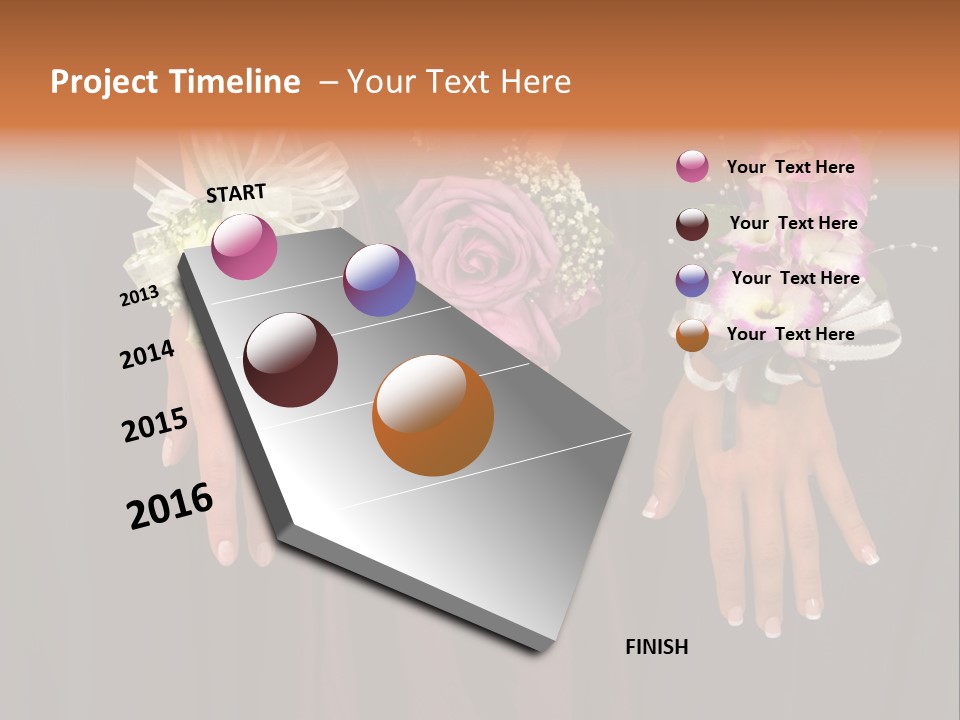 Prom Or Wedding Corsages PowerPoint Template