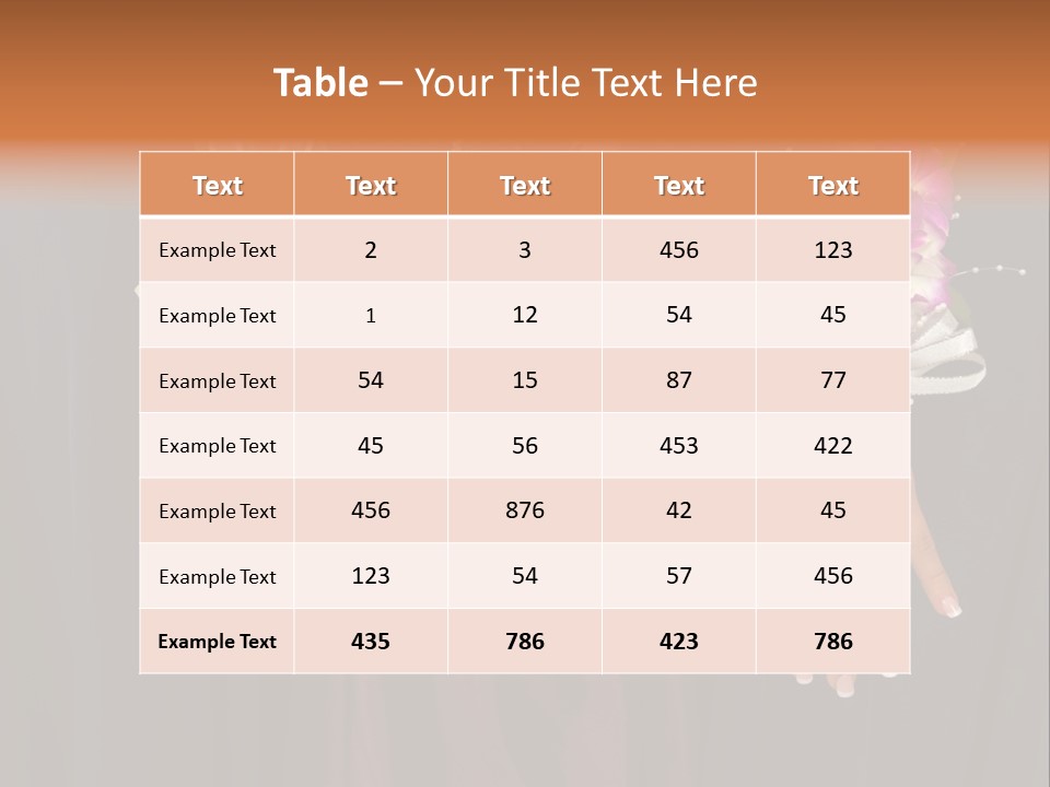 Prom Or Wedding Corsages PowerPoint Template