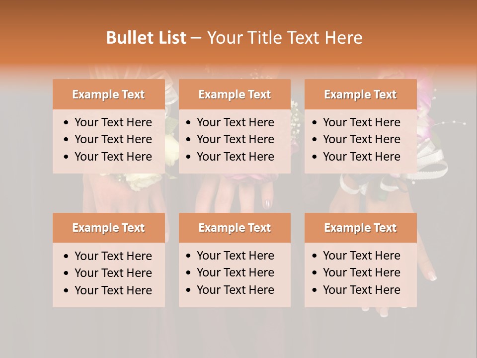 Prom Or Wedding Corsages PowerPoint Template