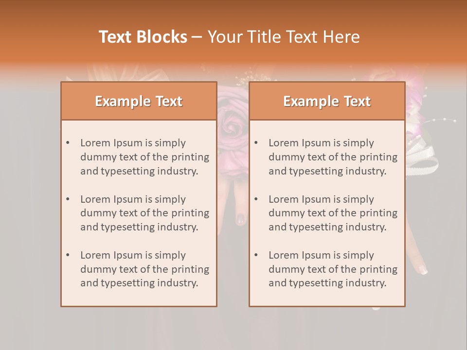 Prom Or Wedding Corsages PowerPoint Template