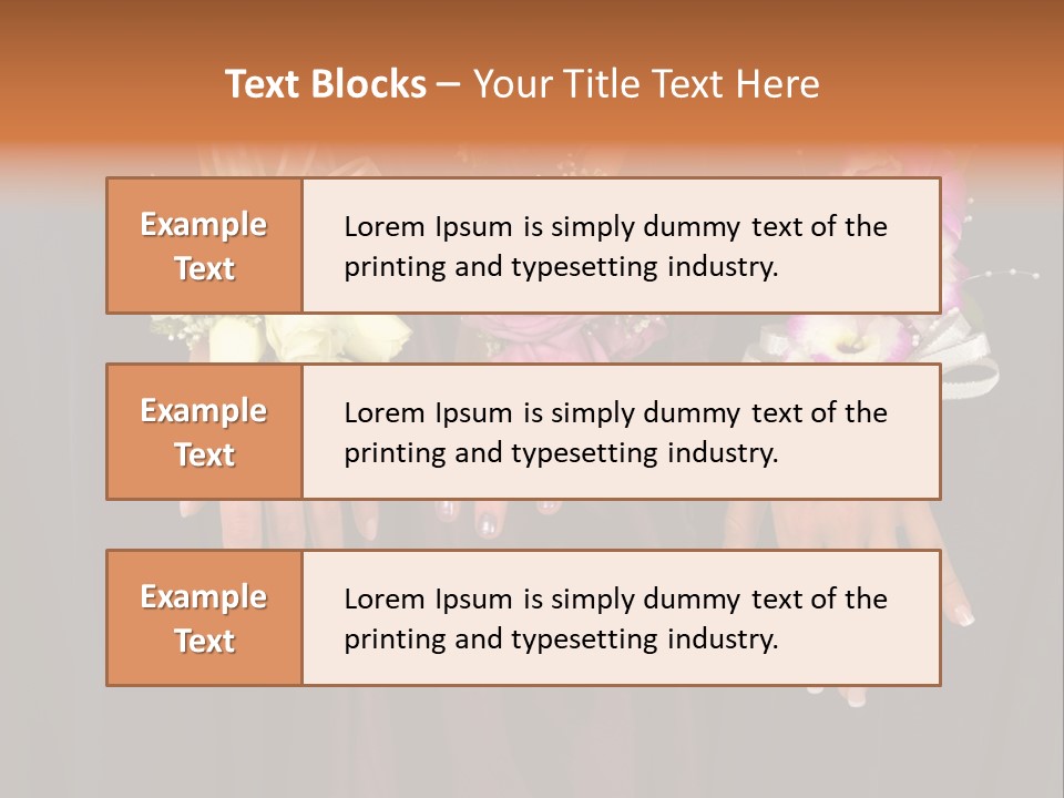 Prom Or Wedding Corsages PowerPoint Template