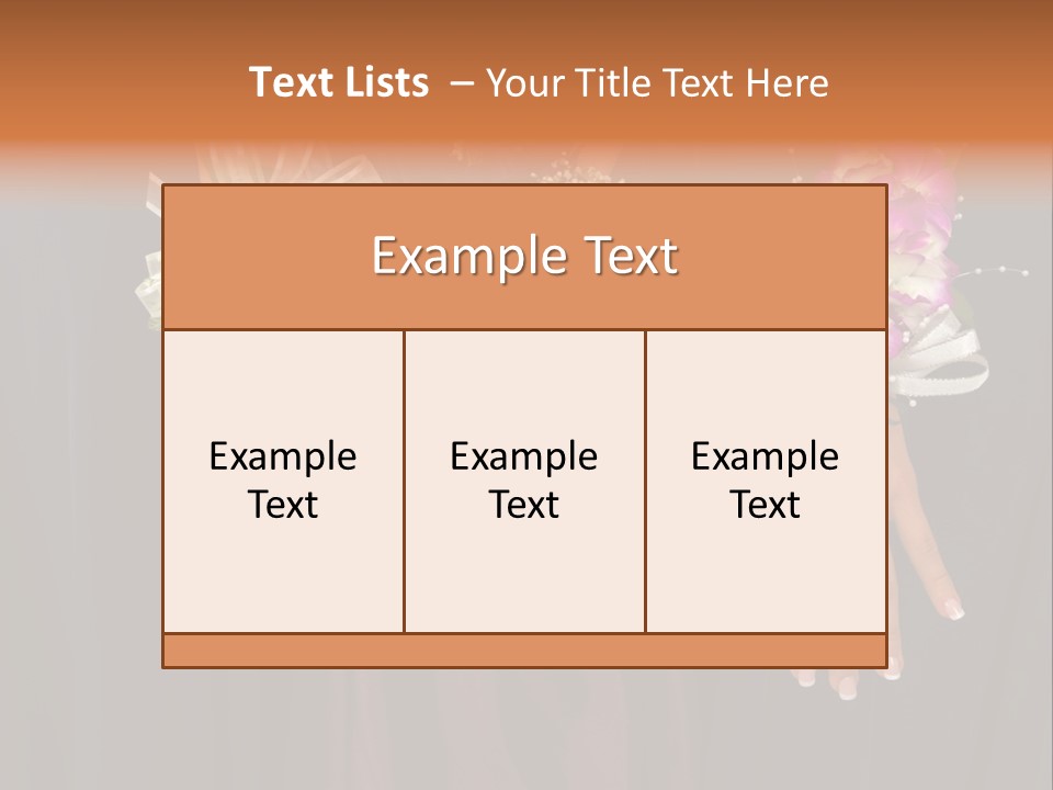 Prom Or Wedding Corsages PowerPoint Template