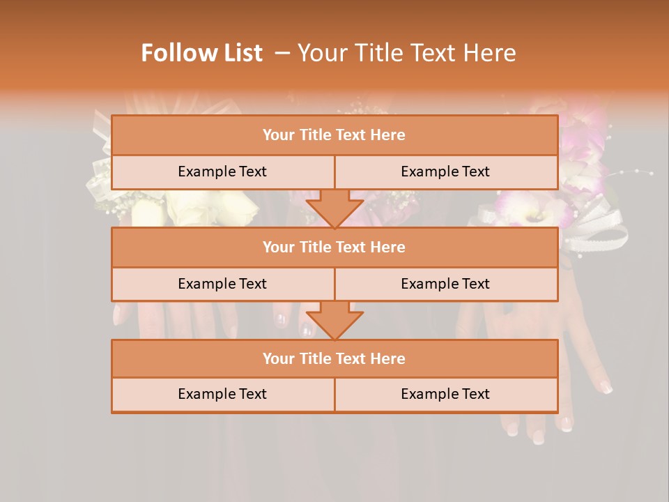 Prom Or Wedding Corsages PowerPoint Template