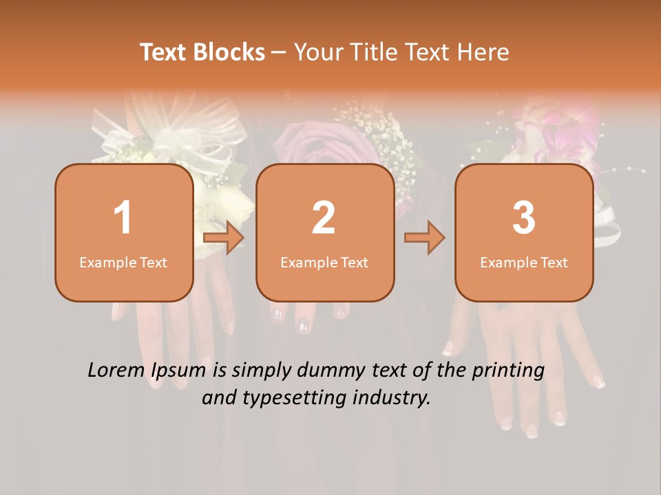 Prom Or Wedding Corsages PowerPoint Template