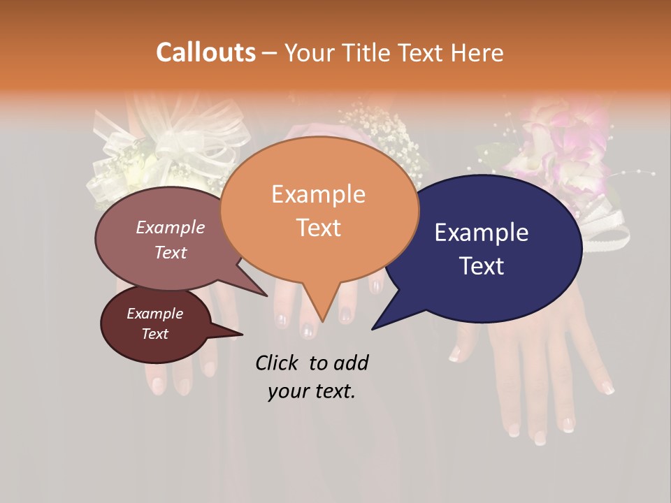 Prom Or Wedding Corsages PowerPoint Template