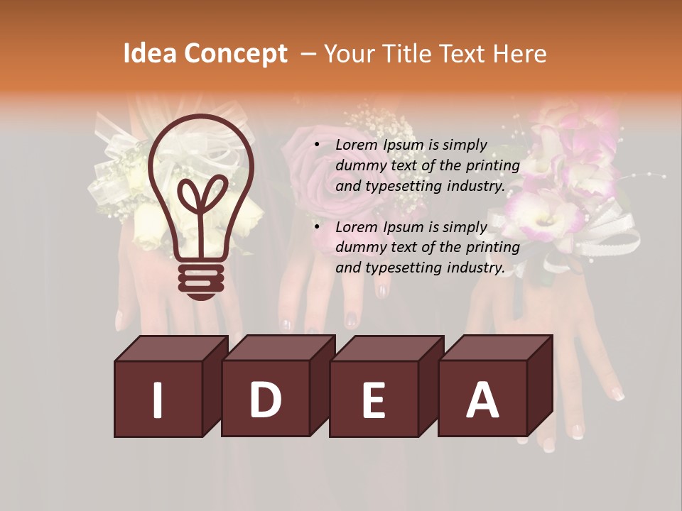 Prom Or Wedding Corsages PowerPoint Template