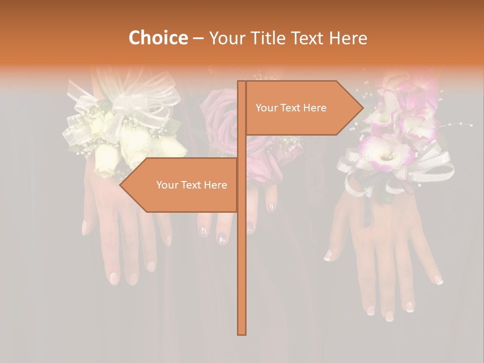 Prom Or Wedding Corsages PowerPoint Template