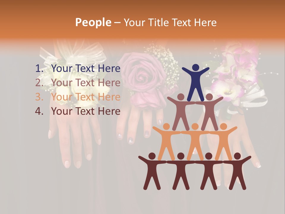 Prom Or Wedding Corsages PowerPoint Template