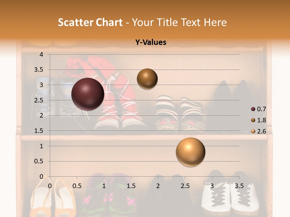 Shoes, Gym Shoes, Boots And Other Footwear Stand On A Rack PowerPoint Template