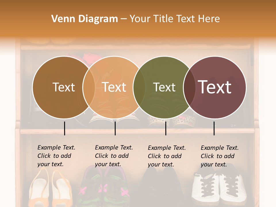 Shoes, Gym Shoes, Boots And Other Footwear Stand On A Rack PowerPoint Template
