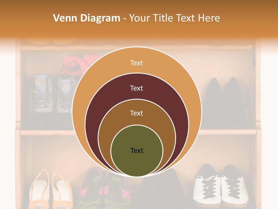 Shoes, Gym Shoes, Boots And Other Footwear Stand On A Rack PowerPoint Template