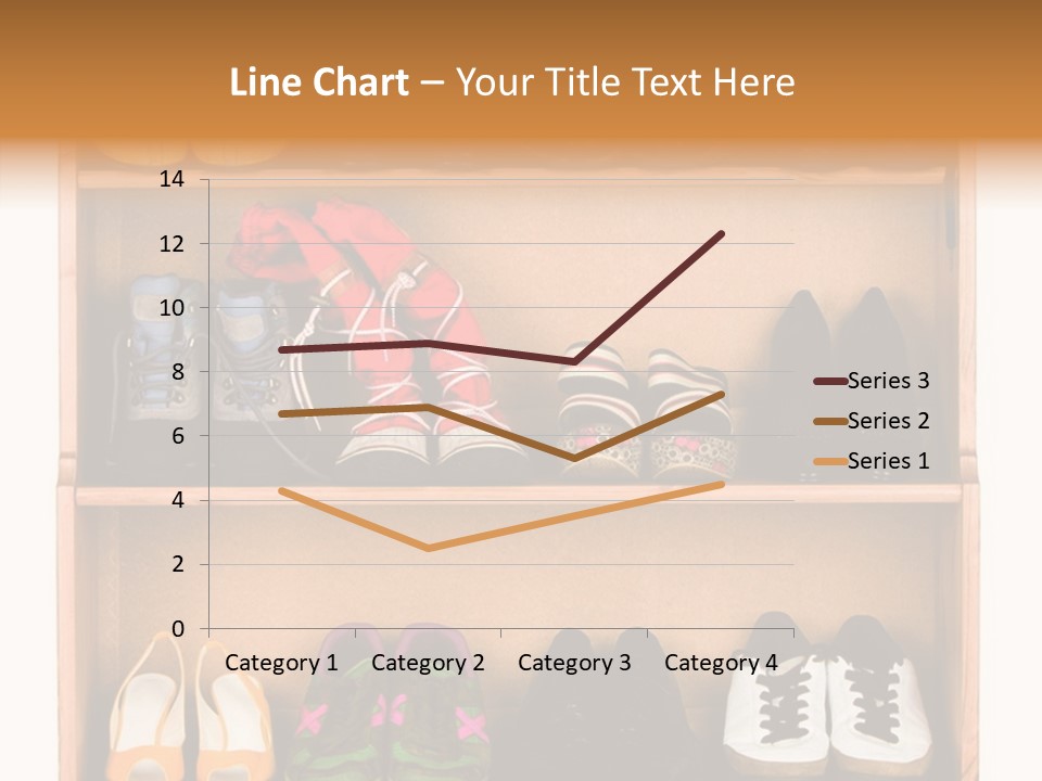Shoes, Gym Shoes, Boots And Other Footwear Stand On A Rack PowerPoint Template