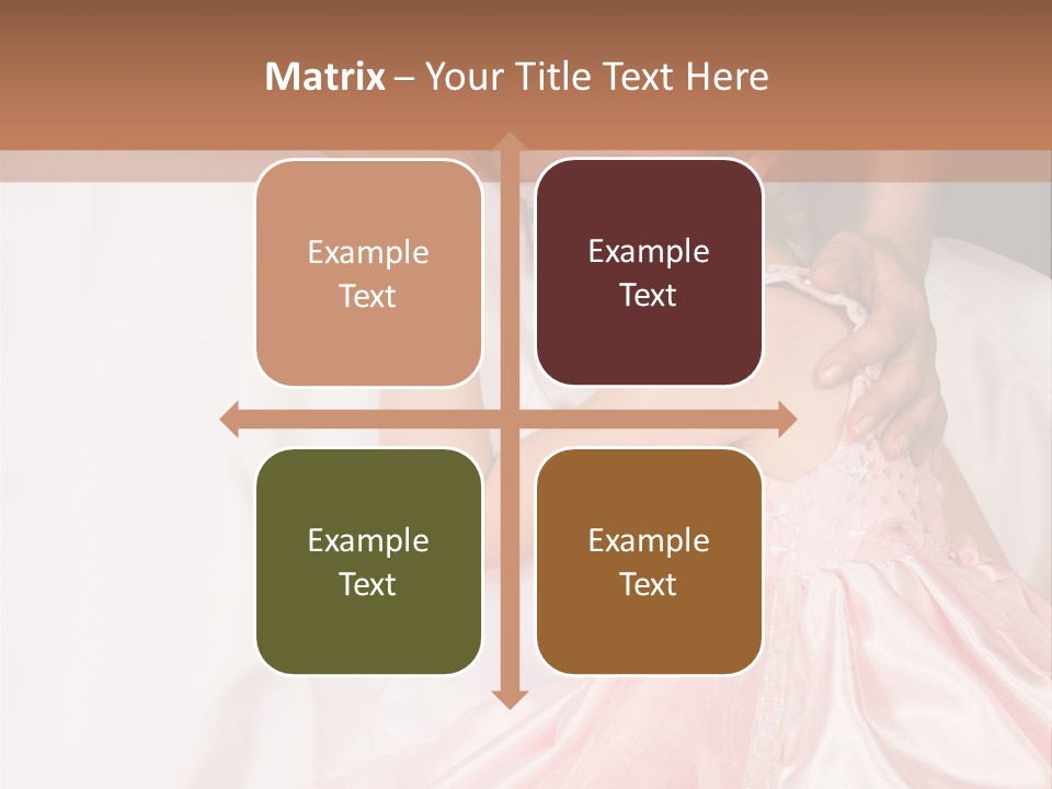 Blond Flower Girl Wearing A Pink Dress With Bead-Work PowerPoint Template