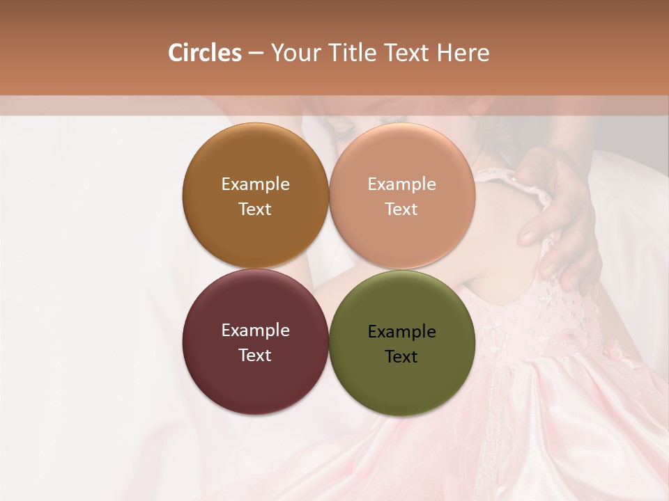 Blond Flower Girl Wearing A Pink Dress With Bead-Work PowerPoint Template