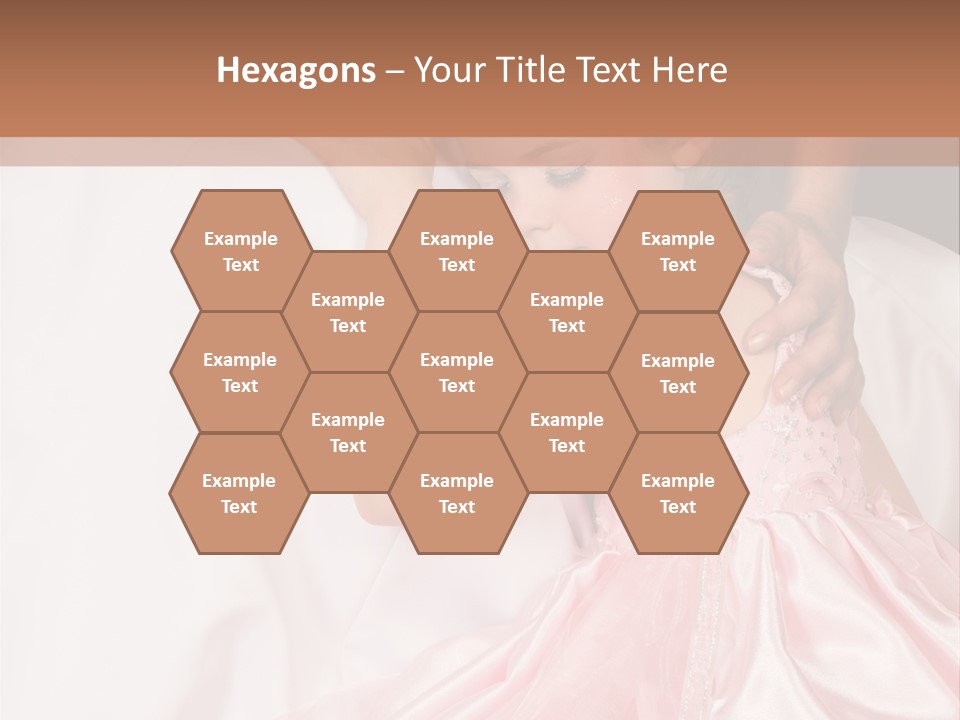 Blond Flower Girl Wearing A Pink Dress With Bead-Work PowerPoint Template