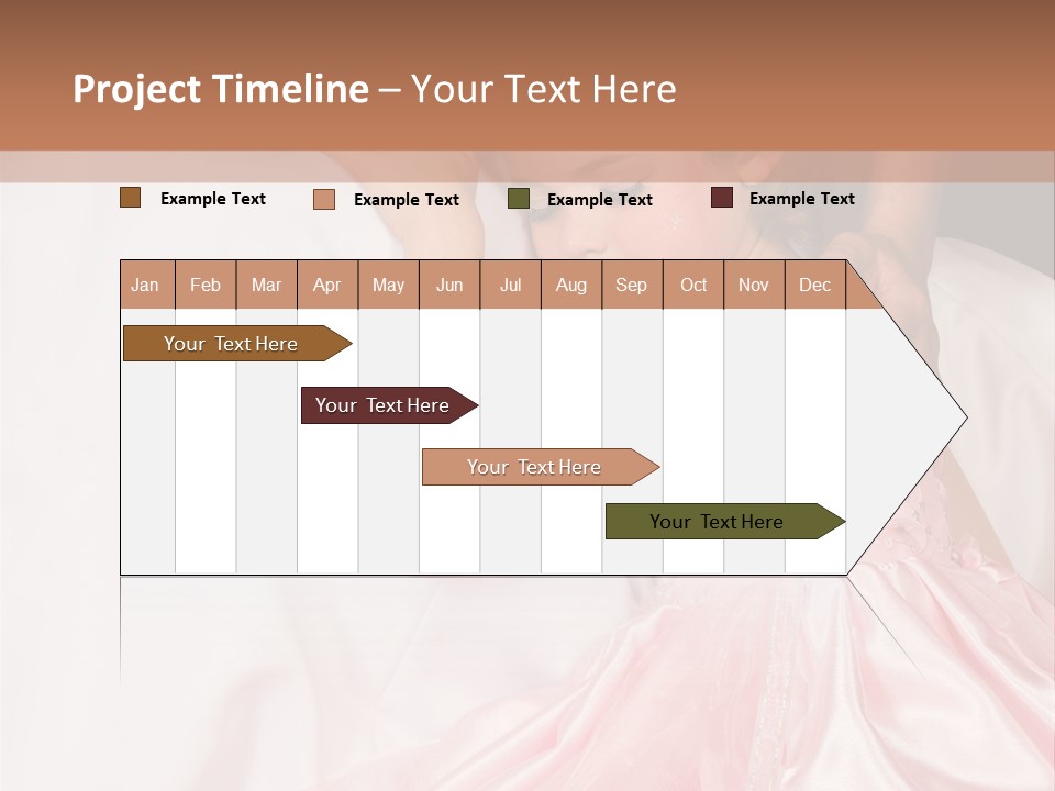 Blond Flower Girl Wearing A Pink Dress With Bead-Work PowerPoint Template